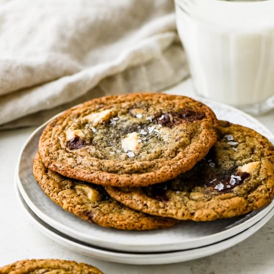 Buckwheat Chocolate Chunk Cookies - Recipe photo by garlic and zest