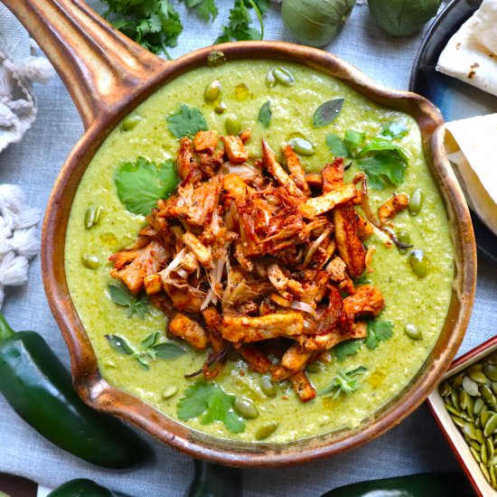 PIPIÁN VERDE WITH MEXICAN JACKFRUIT - Recipe photo by veryveganval