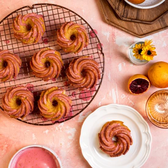 Olive oil blood orange bundtlettes - Recipe photo by leisurefanclub