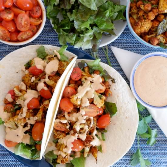 Cauliflower and Chickpea Wraps - Recipe photo by simplysophisticatedcooking