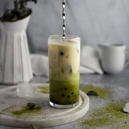 Matcha Milk Tea (Matcha Bubble Tea) - Recipe photo by The Littlest Crumb