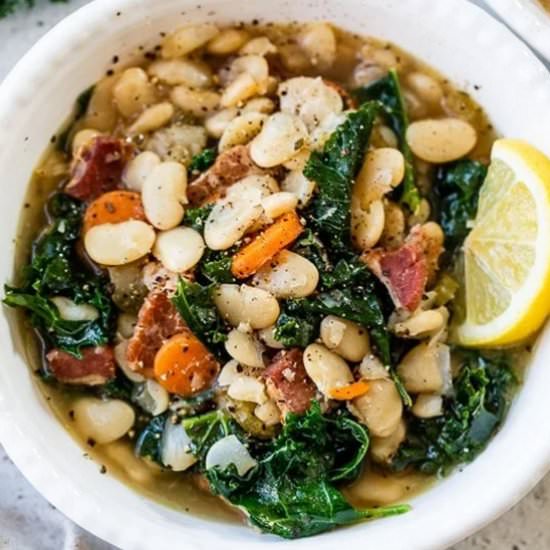 Brothy Lima Beans and Greens - Recipe photo by Skinnytaste