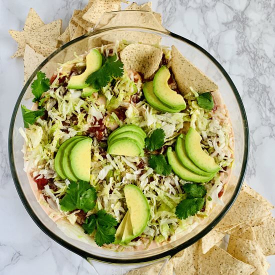 Vegan 7 Layer Dip - Recipe photo by cokocooks