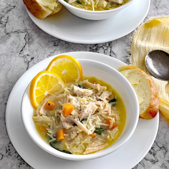 Lemon Chicken Orzo Soup - Recipe photo by maryobrien
