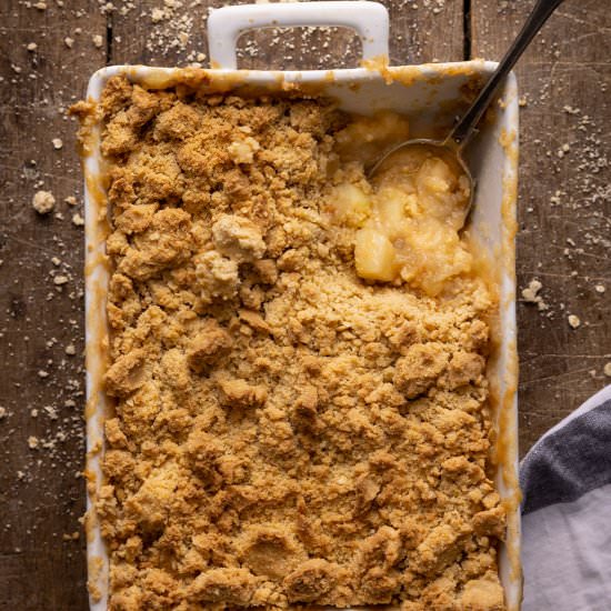 The Best Apple Crumble - Recipe photo by KitchenSanctuary