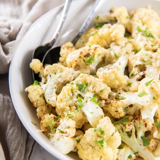 Air Fryer Cheesy Cauliflower - Recipe photo by pumpkinnspice