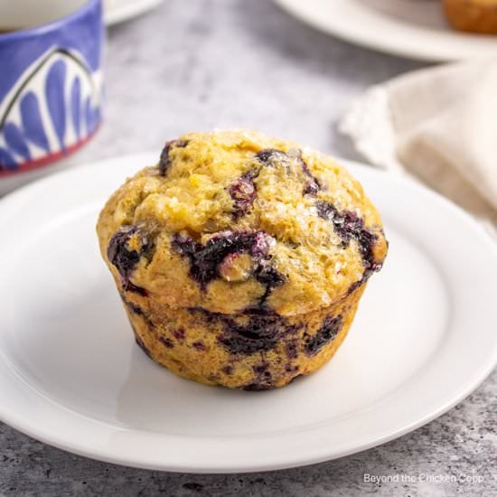 Blueberry Banana Muffins - Recipe photo by BeyondtheCoop