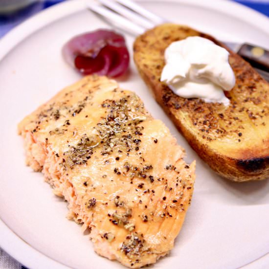 Grilled Honey Garlic Salmon - Recipe photo by outgrilling