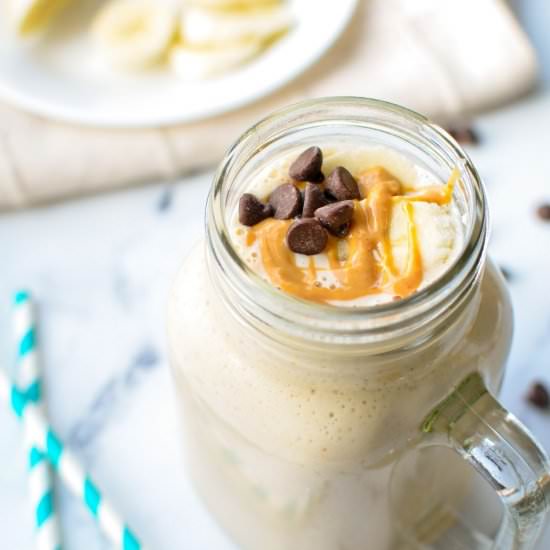 Peanut Butter Banana Kefir Smoothie - Recipe photo by littlehomeinthemaking