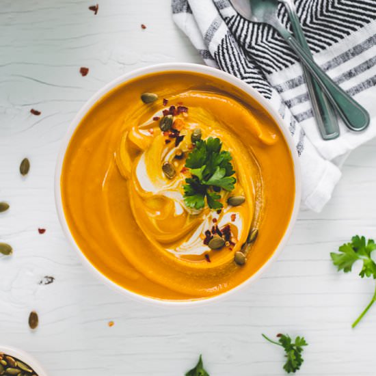 Slow Roasted Butternut Squash Soup - Recipe photo by BEET OF THE WILD