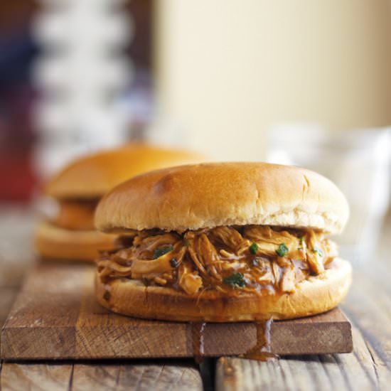 Crock-Pot Barbecue Pulled Chicken - Recipe photo by TheIronYou