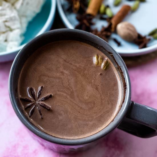 Masala Spiced Hot Chocolate - Recipe photo by Sweet Simple Masala