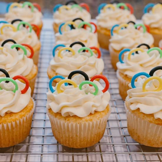 Olympic Ring Cupcakes - Recipe photo by House of Elyn Ryn