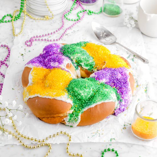 Homemade Mardi Gras King Cake - Recipe photo by bakerstable