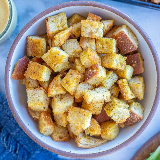 Homemade Croutons - Recipe photo by She Likes Food