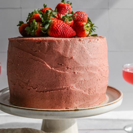 Pink Buttercream Frosting - Recipe photo by smallfarmbiglife