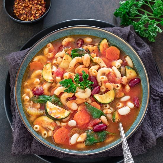 Instant Pot Minestrone Soup - Recipe photo by ruchiskitchen