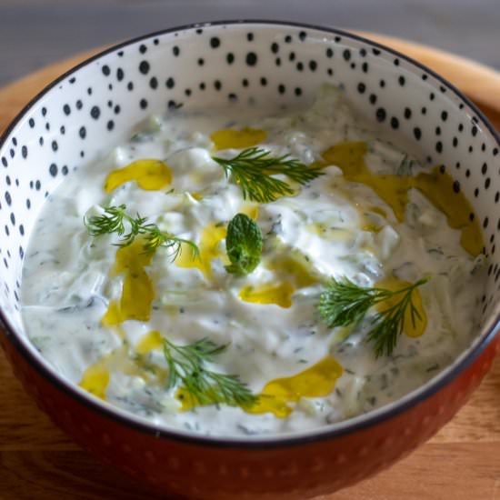 Cacik (Turkish Tzatziki) - Recipe photo by Cooking Gorgeous