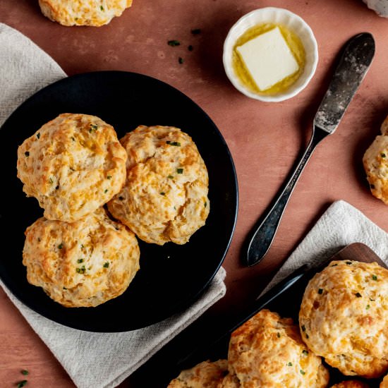 Cheddar chive drop biscuits - Recipe photo by whisked away kitchen