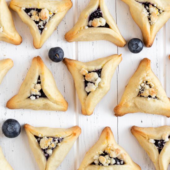 Blueberry Hamantaschen - Recipe photo by Cinnamon Shtick