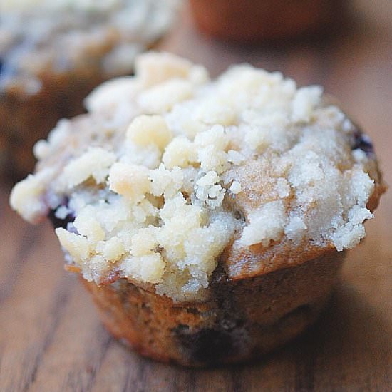Sourdough blueberry lemon muffins - Recipe photo by evabakes