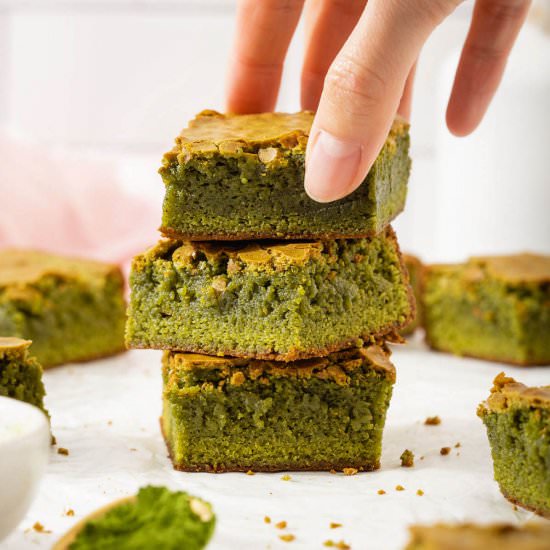 Matcha Brownies - Recipe photo by takestwoeggs