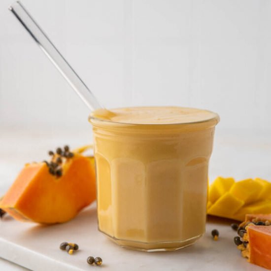 Tropical papaya mango smoothie - Recipe photo by lifestyleofafoodie