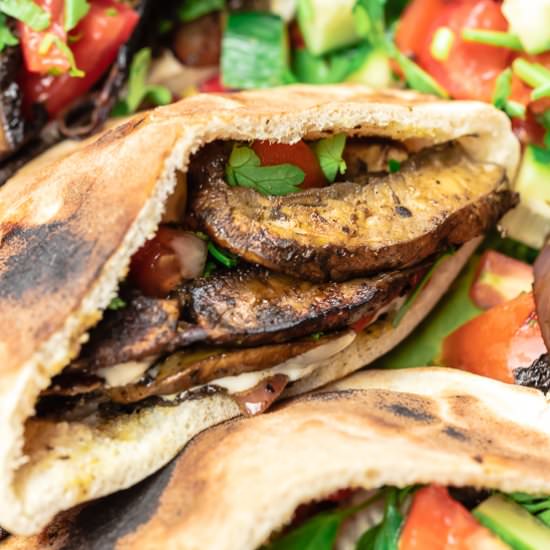 "MEATY" Vegan Mushroom Shawarma - Recipe photo by The Mediterranean Dish