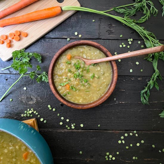 Vegan Split Pea Soup - Recipe photo by Virtually Yours