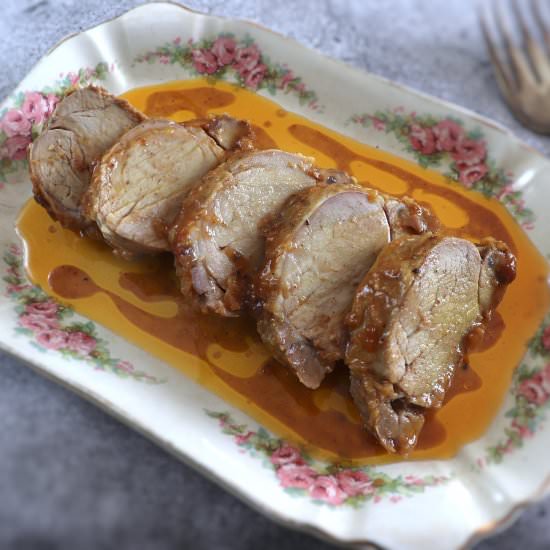 Baked pork tenderloin - Recipe photo by Food From Portugal