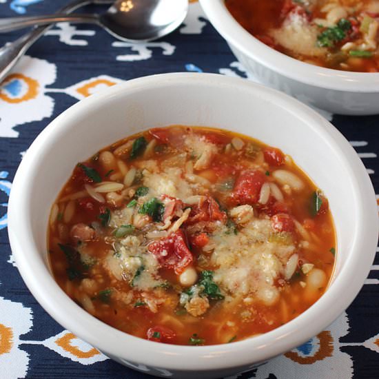 Italian pasta and bean soup - Recipe photo by Food Gal