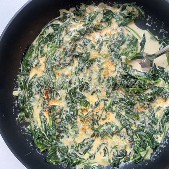 Keto Creamed Spinach - Recipe photo by lowcarbsimplified