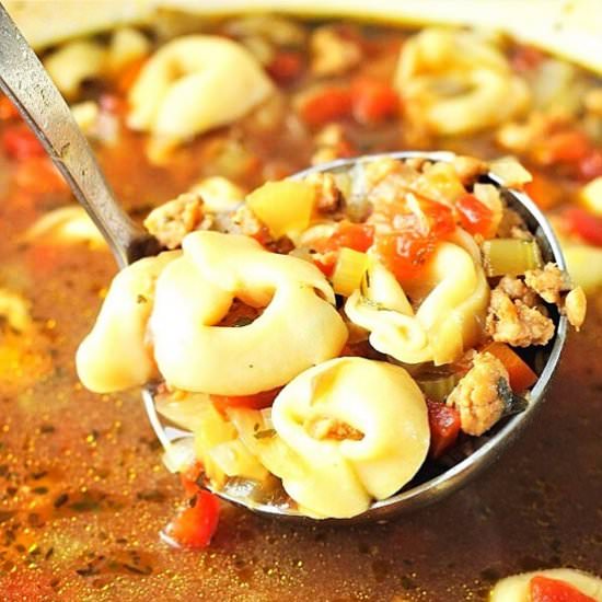 sausage and tortellini soup - Recipe photo by nowcookthis