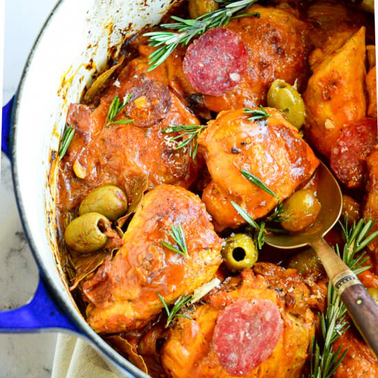 Sicilian Braised Chicken - Recipe photo by thisishowicook
