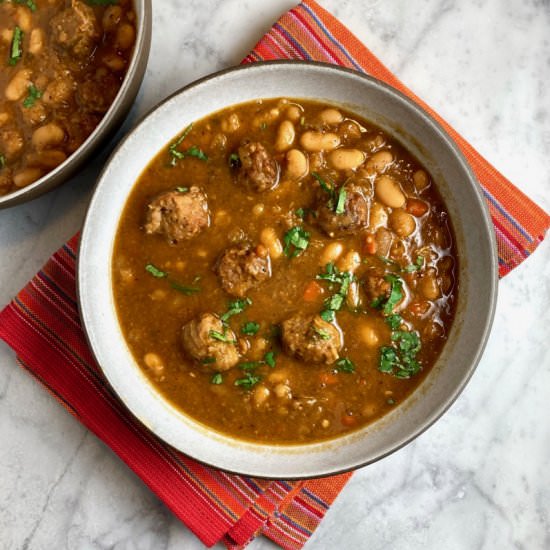 White Bean & Sausage Stew - Recipe photo by thebrookcook.wordpress.com