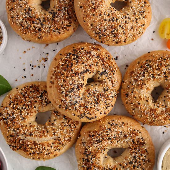 Homemade Everything Bagels - Recipe photo by plantbasedjess
