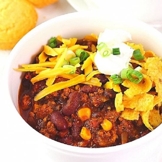 slow cooker turkey chili - Recipe photo by nowcookthis