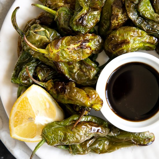 Air Fryer Shishito Peppers - Recipe photo by theforkedspoon