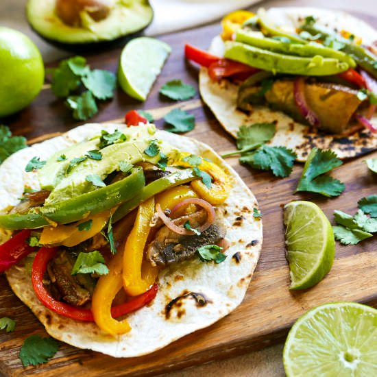 Veggie Fajita Tacos - Recipe photo by gastronotherapy