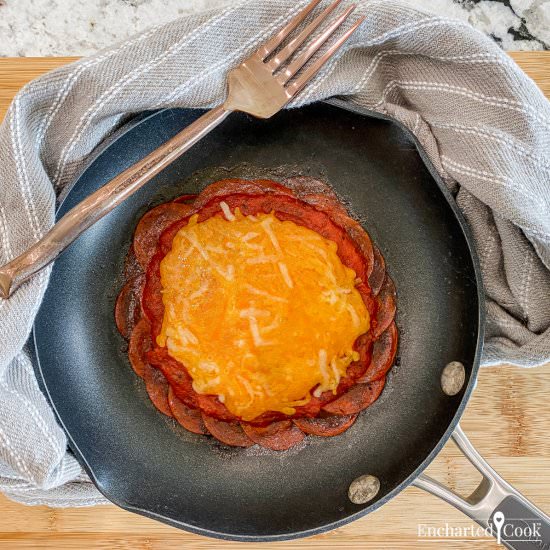 Low Carb Pepperoni Pizza - Recipe photo by Encharted Cook