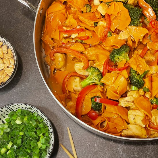One Pan Spicy Peanut Chicken Stir Fry - Recipe photo by humblehousewife