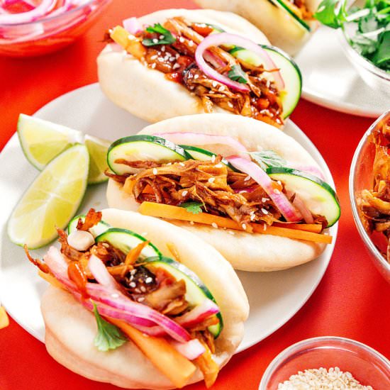 Pulled Mushroom Vegetarian Bao Buns - Recipe photo by liveeatlearn