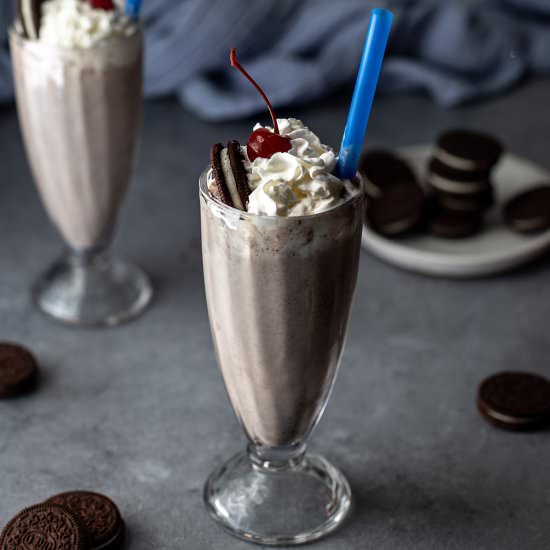 Cookies and Cream Milkshakes - Recipe photo by anerdcooks