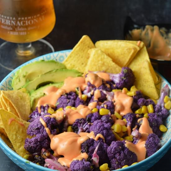 Purple Cauliflower Mexican Bowl - Recipe photo by Mummys FastandEasy