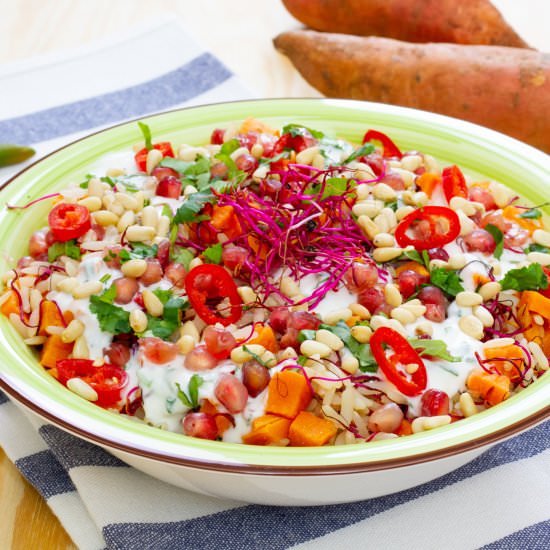 Rice and sweet potato salad - Recipe photo by mecooks.com