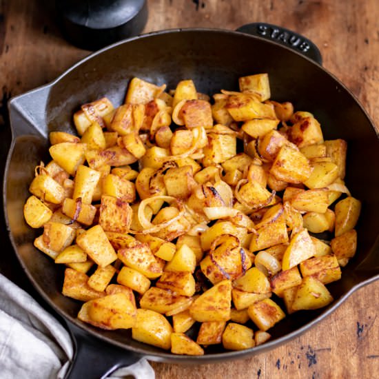 Fried Potatoes and Onions - Recipe photo by yousaypotatoes
