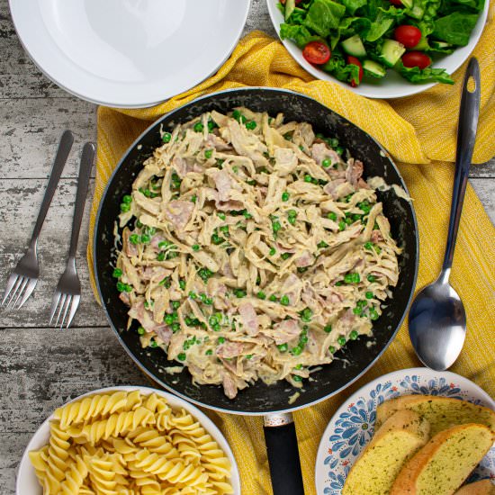 Leftover Chicken Pasta - Recipe photo by donnadundasblog