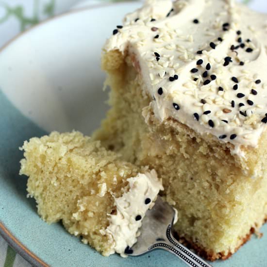 Tahini sheet cake - Recipe photo by Food Gal
