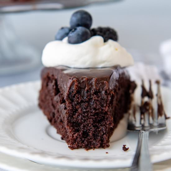 Chocolate Almond Flour Cake - Recipe photo by MamaGourmand
