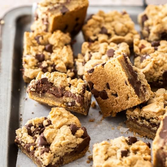Chocolate Chip Nutella Bars - Recipe photo by sugarsaltmagic